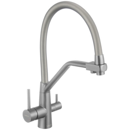 Смеситель для кухни с подключением фильтра воды Fmark FS0662-L05, сатин