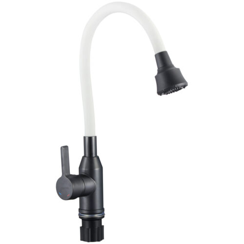 Смеситель для кухни с гибким изливом и режимом душ Fmark FS8266Q-02, графит