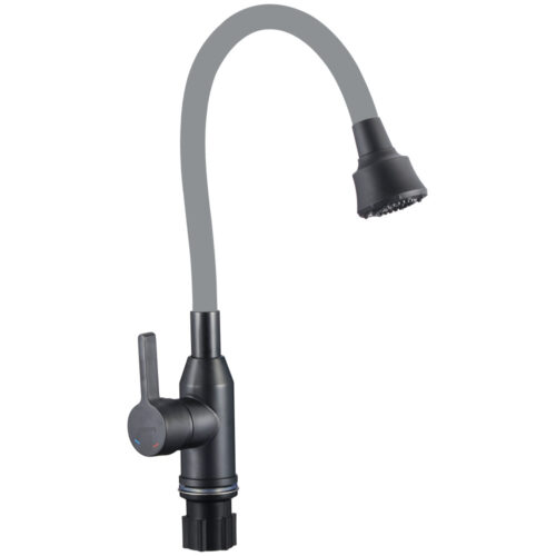 Смеситель для кухни с гибким изливом и режимом душ Fmark FS8266Q-04, графит