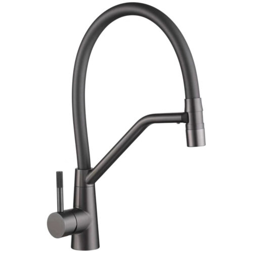 Смеситель для кухни с гибким изливом Fmark FS0352Q-06, графит