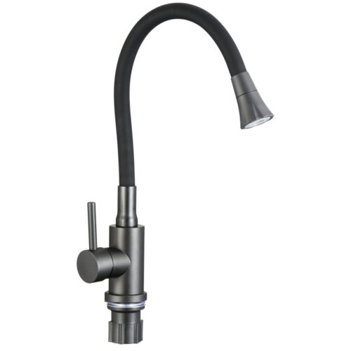 Смеситель для кухни с гибким изливом и режимом душ Fmark FS8299Q-01, графит