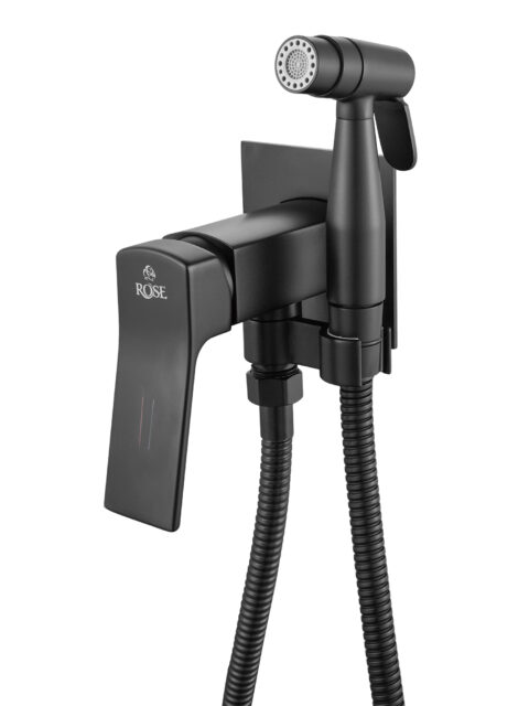 Гигиенический душ со смесителем Rose R2205H, черный