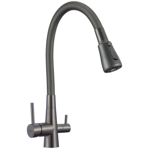 Смеситель для кухни с подключением фильтра воды Fmark FS1062-Q06-2, графит
