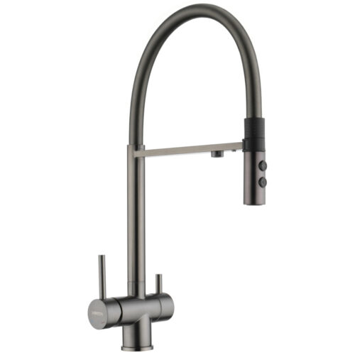 Смеситель для кухни с подключением фильтра воды Fmark FS1262-Q06, графит