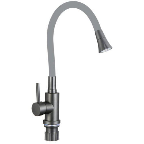 Смеситель для кухни с гибким изливом и режимом душ Fmark FS8299Q-04, графит