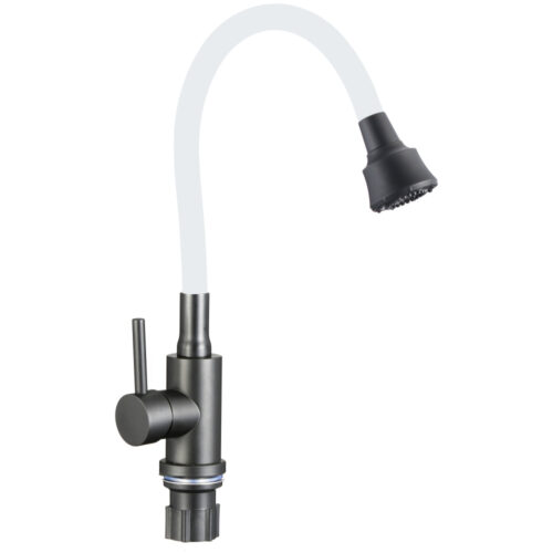 Смеситель для кухни с гибким изливом и режимом душ Fmark FS8288Q-02, графит