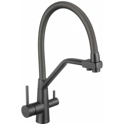 Смеситель для кухни с подключением фильтра воды Fmark FS0662-Q06, графит