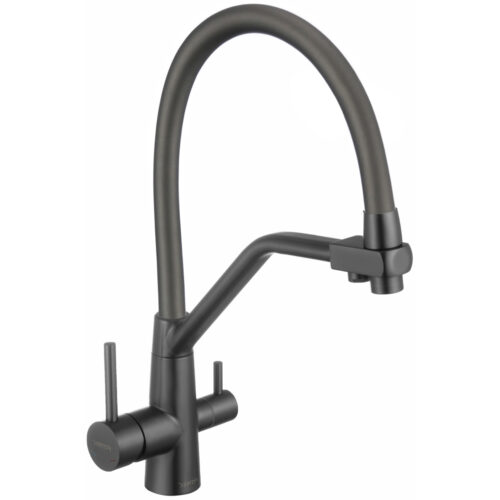 Смеситель для кухни с подключением фильтра воды Fmark FS0662-Q06-V2, графит