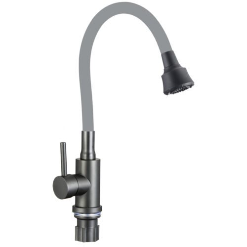 Смеситель для кухни с гибким изливом и режимом душ Fmark FS8288Q-04, графит