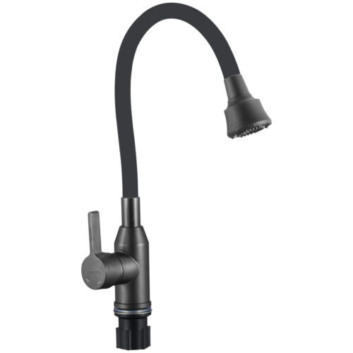 Смеситель для кухни с гибким изливом и режимом душ Fmark FS8266Q-01, графит